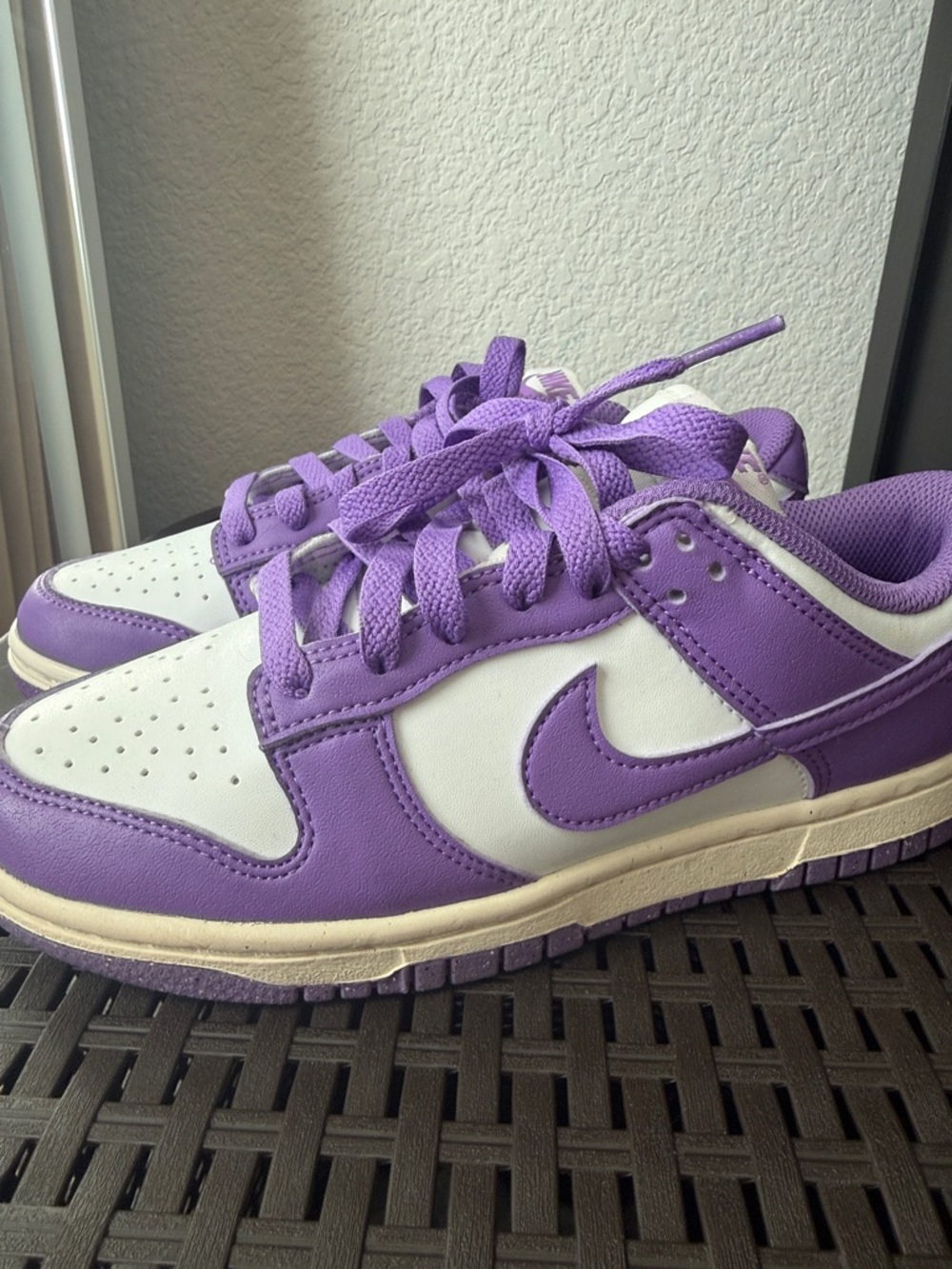 Nike Dunk Low -Top Sneakers in White and Lavender
